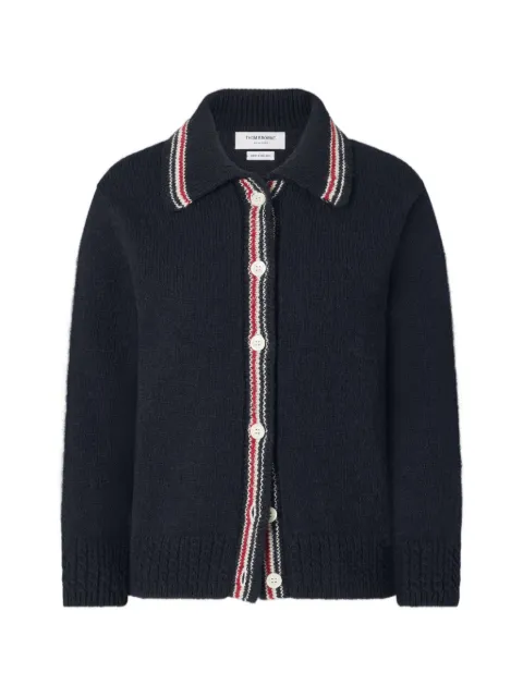 Thom Browne Hector pointelle-knit cardigan