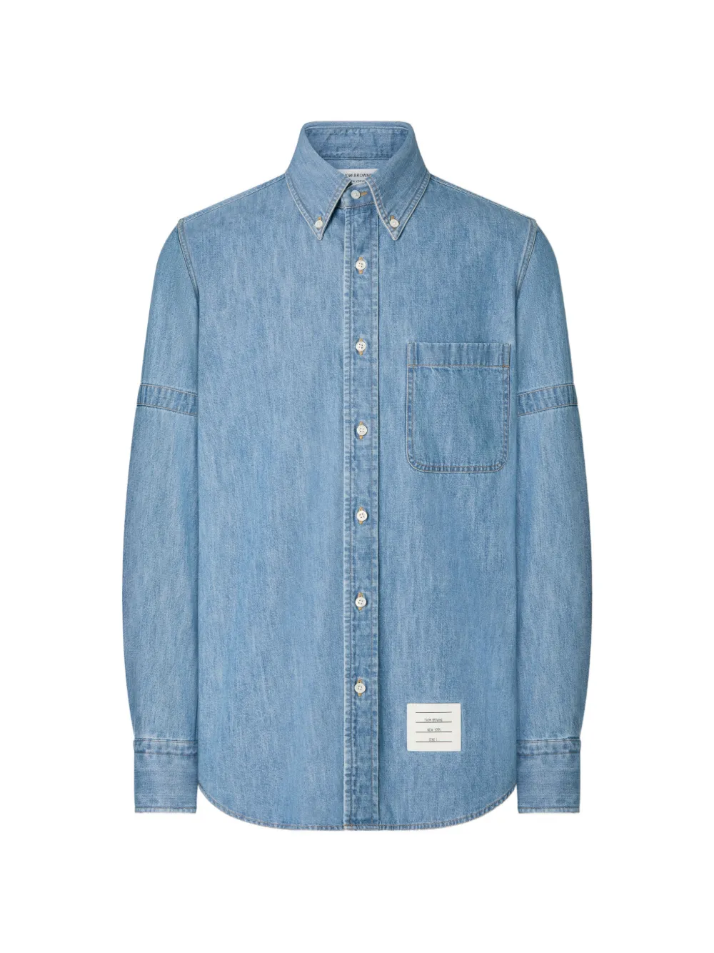Thom Browne armband-detail denim shirt - Blu