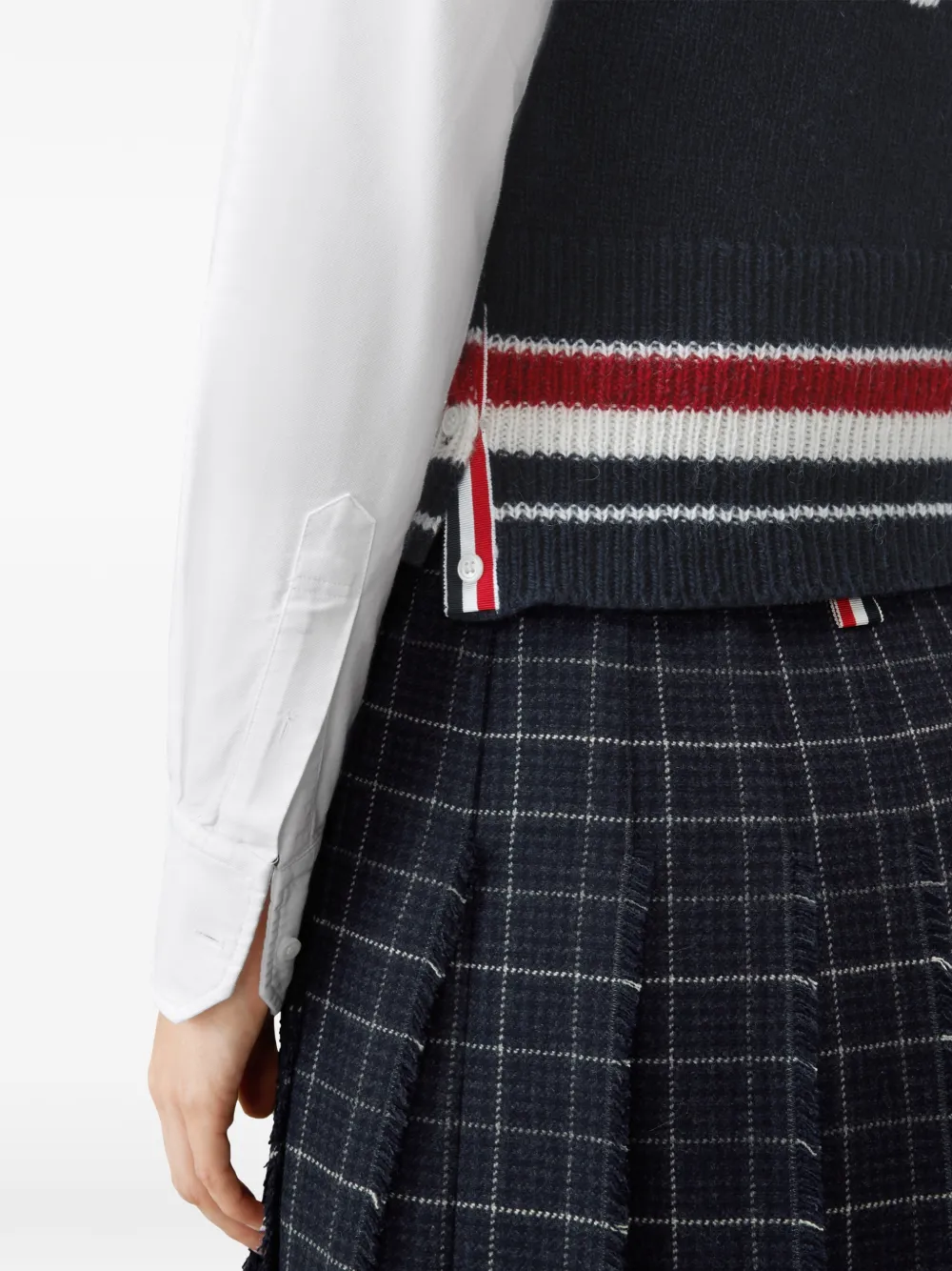Thom Browne Hector gilet met streepdetail Blauw
