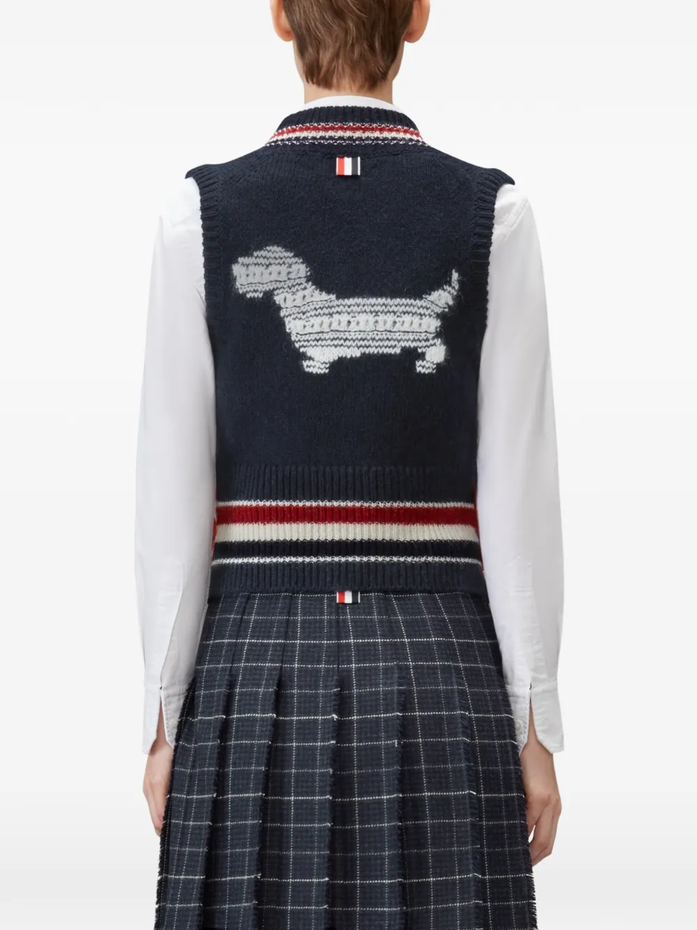 Thom Browne Hector gilet met streepdetail Blauw