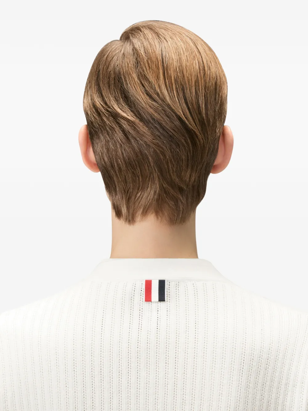 Thom Browne Pointelle vest met ribstiksel Wit