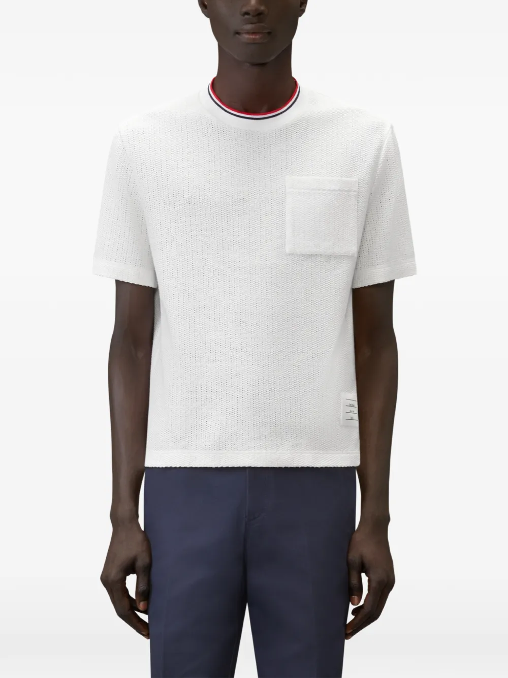 Thom Browne T-shirt met borstzak Wit