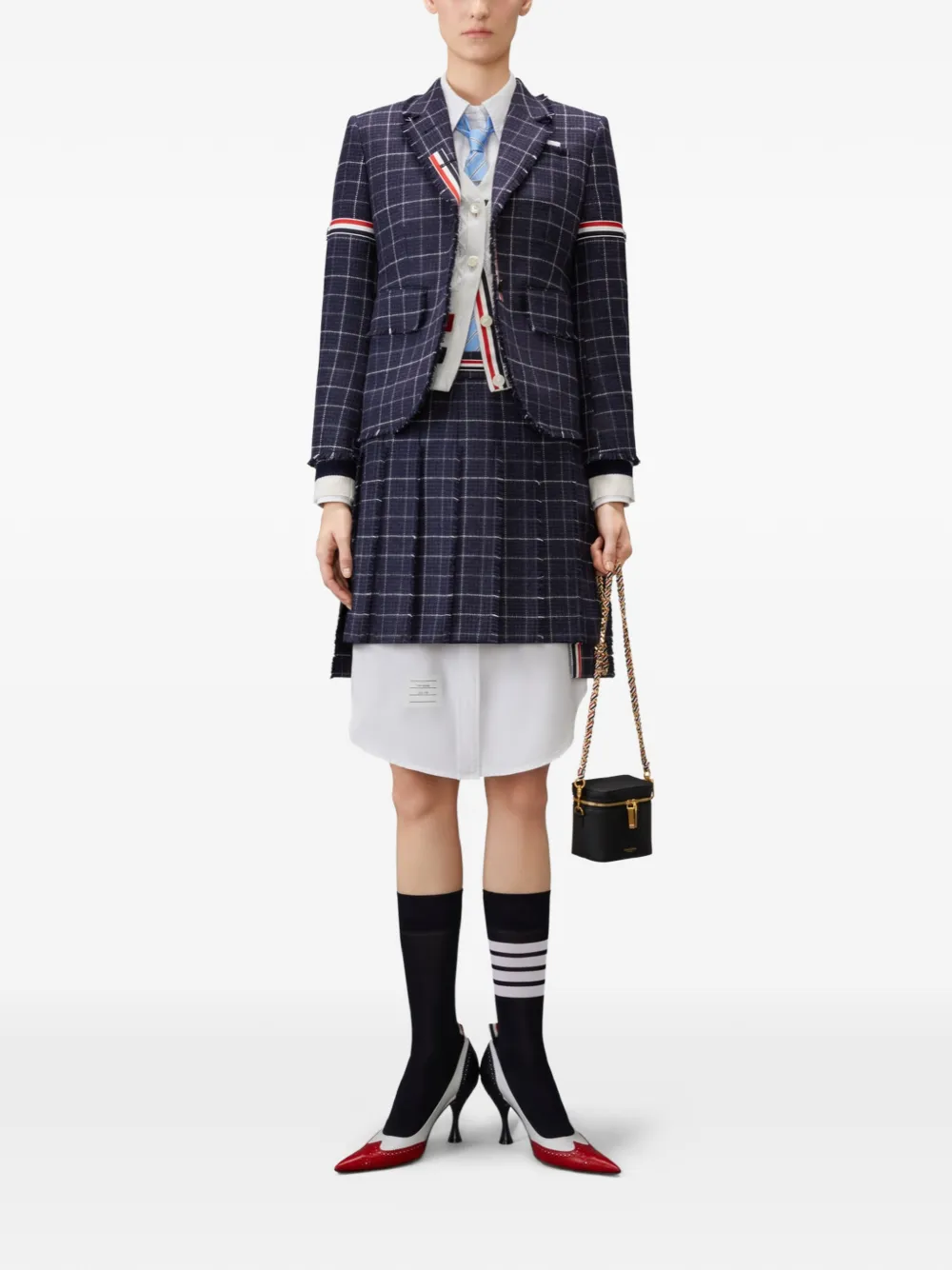 Thom Browne Vest met argyle patroon Wit