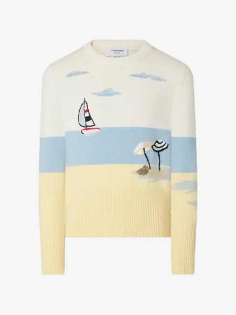 Thom Browne Nantucket scenic-intarsia sweater