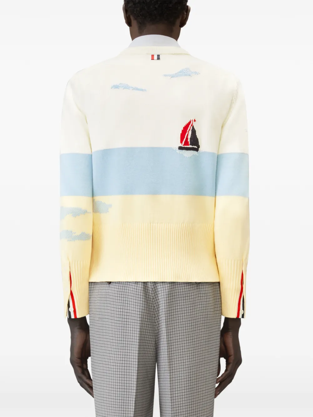 Thom Browne Nantucket trui met schilderachtig intarsia Wit
