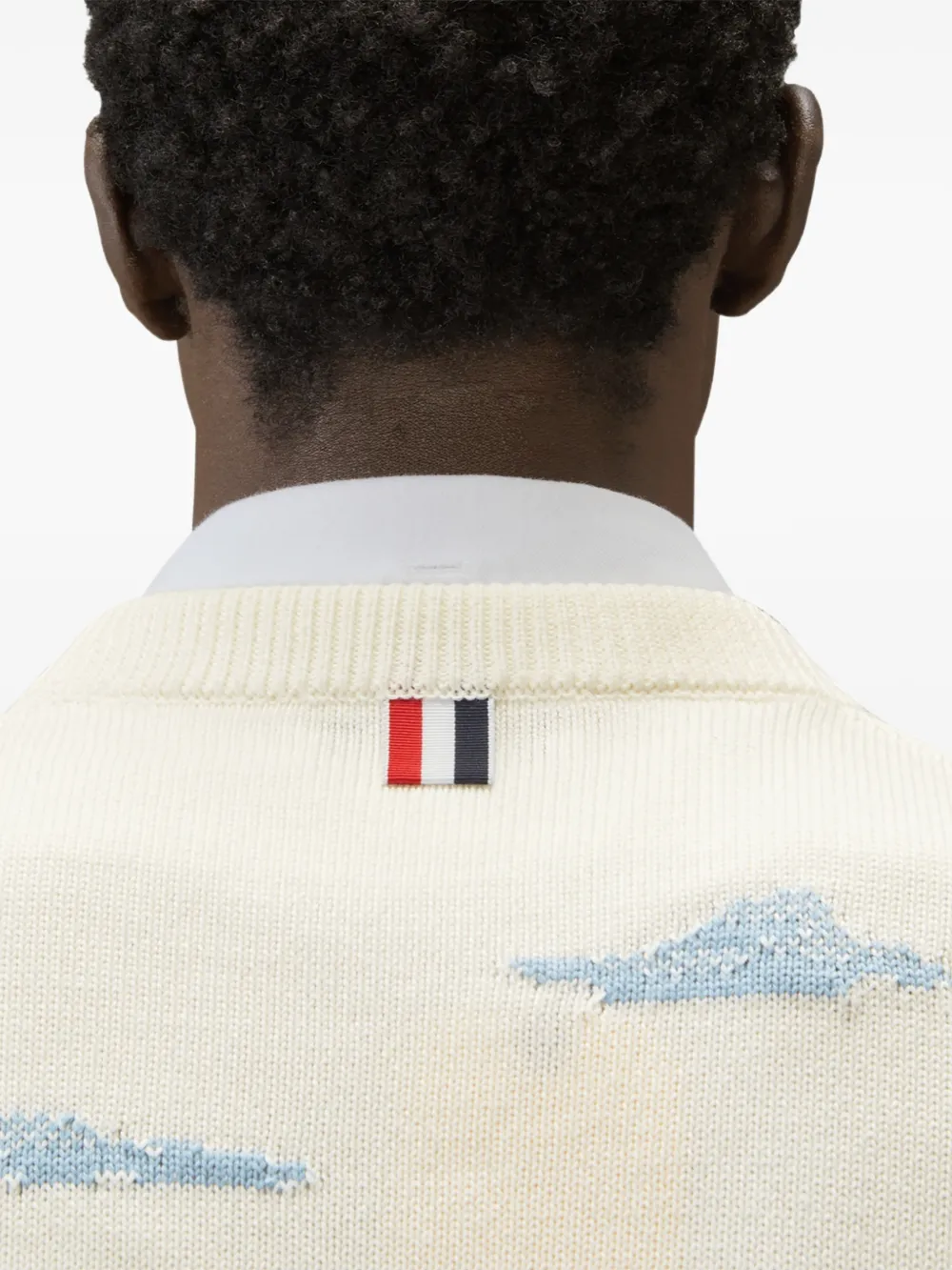 Thom Browne Nantucket trui met schilderachtig intarsia Wit