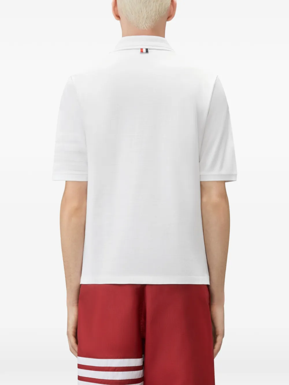Thom Browne Ottoman poloshirt met korte mouwen Wit