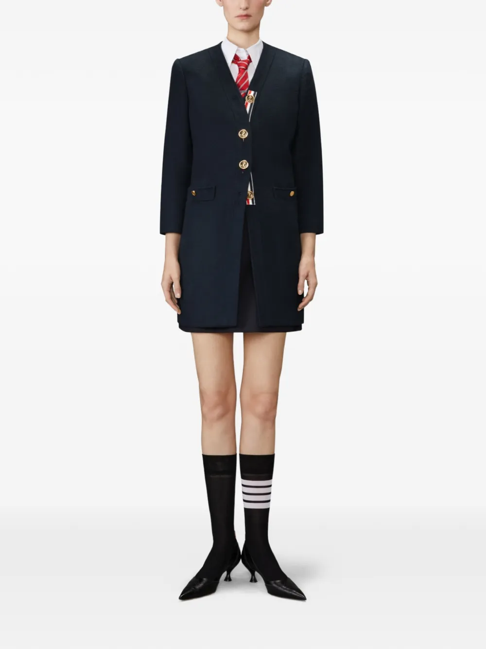 Thom Browne Zibeline vestjas Blauw