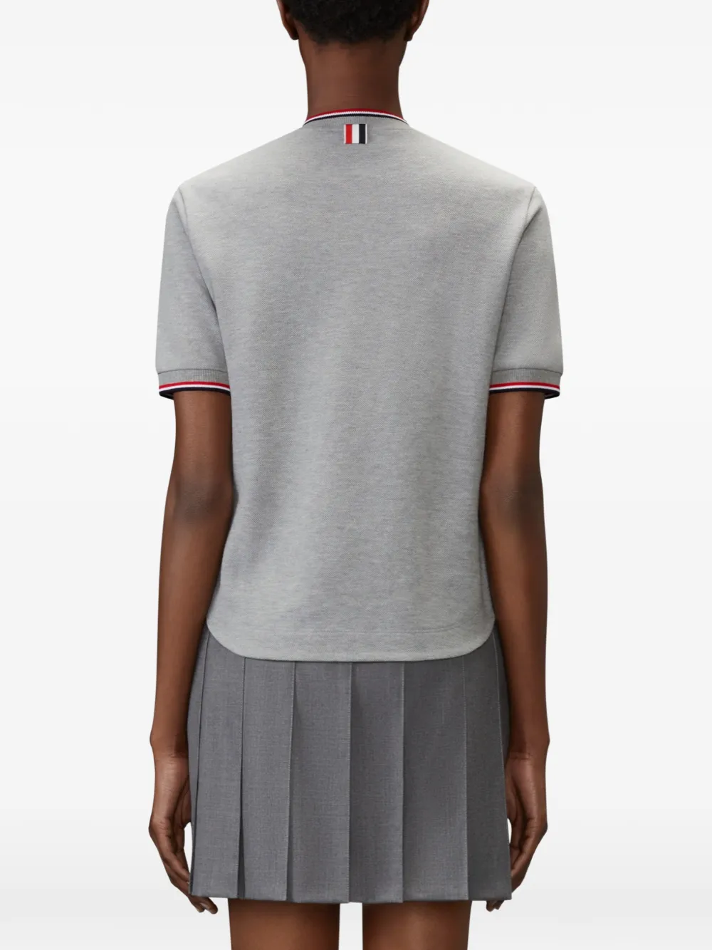 Thom Browne Piqué RWB-T-shirt Grijs