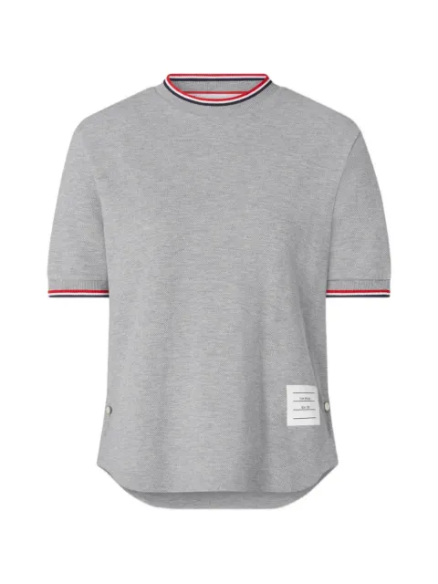 Thom Browne playera de piqué con motivo de rayas RWB