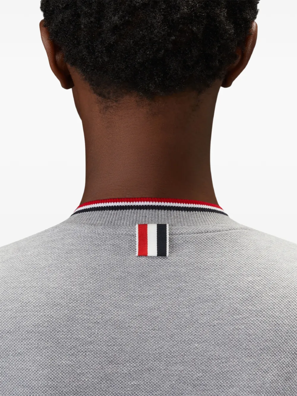 Thom Browne Piqué RWB-T-shirt Grijs