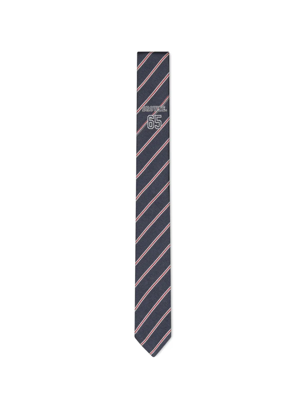 Thom Browne jacquard-stripe Browne 65 tie - Blau