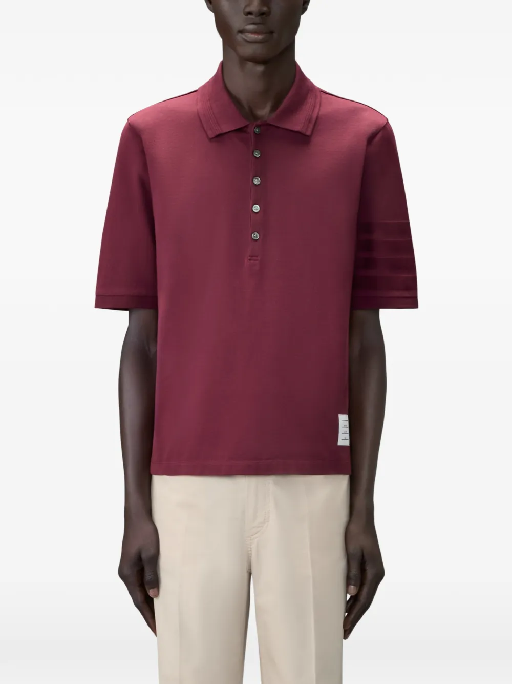 Thom Browne Jersey poloshirt Rood