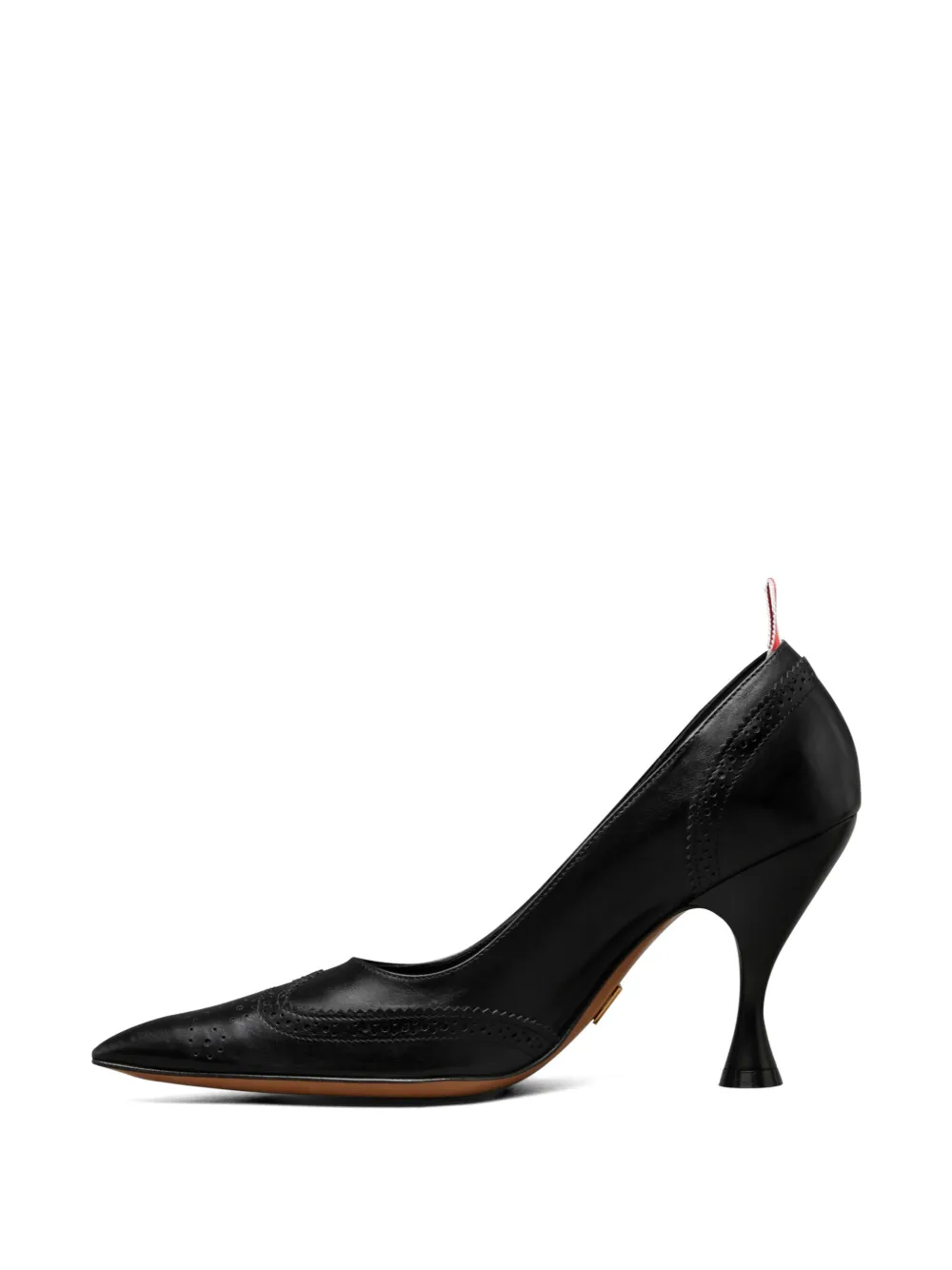 Thom Browne Wingtip leren pumps Zwart