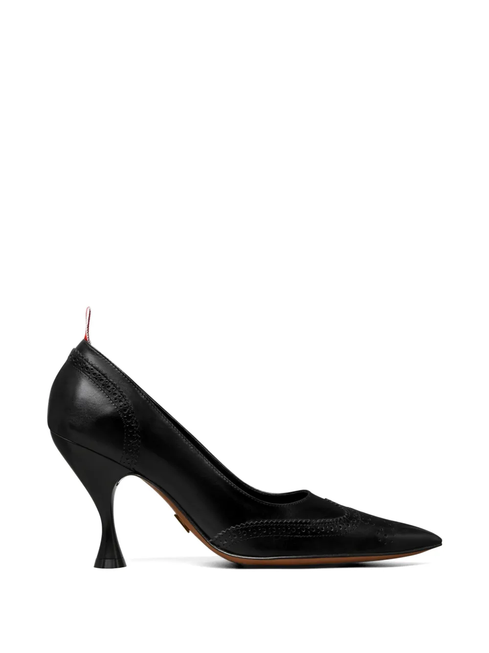 Thom Browne Wingtip Leather Pumps In Black