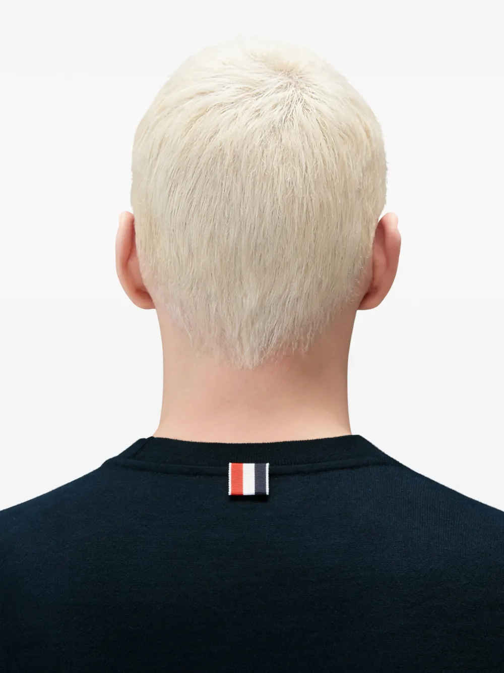 Thom Browne T-shirt met 4 strepen en colourblocking Wit