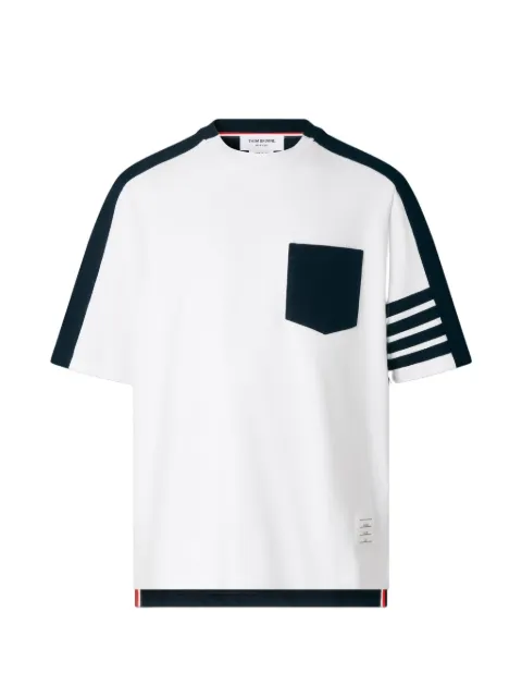 Thom Browne t-shirt à détail 4 bandes signature