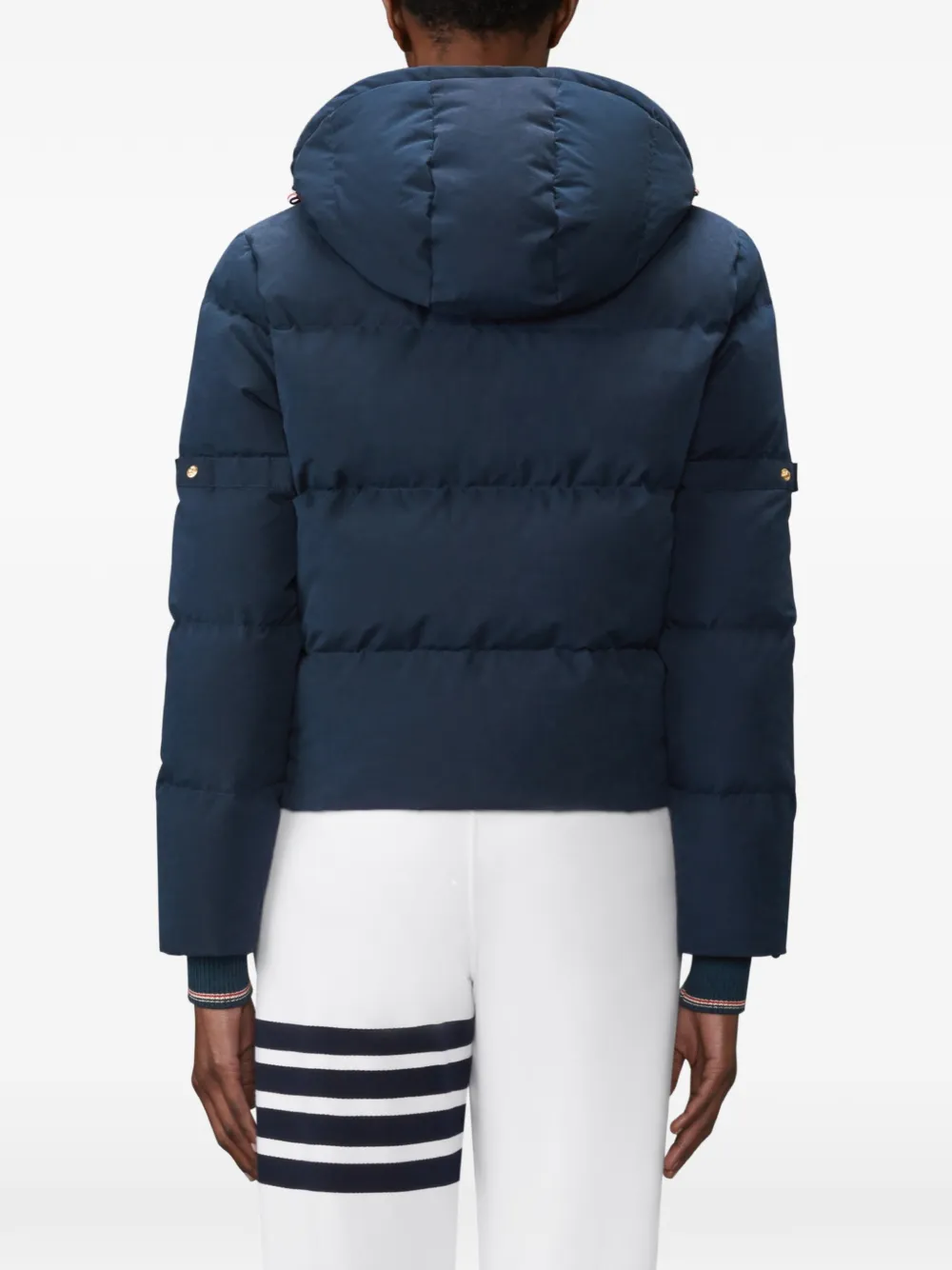 Thom Browne Gewaxt donsjack Blauw