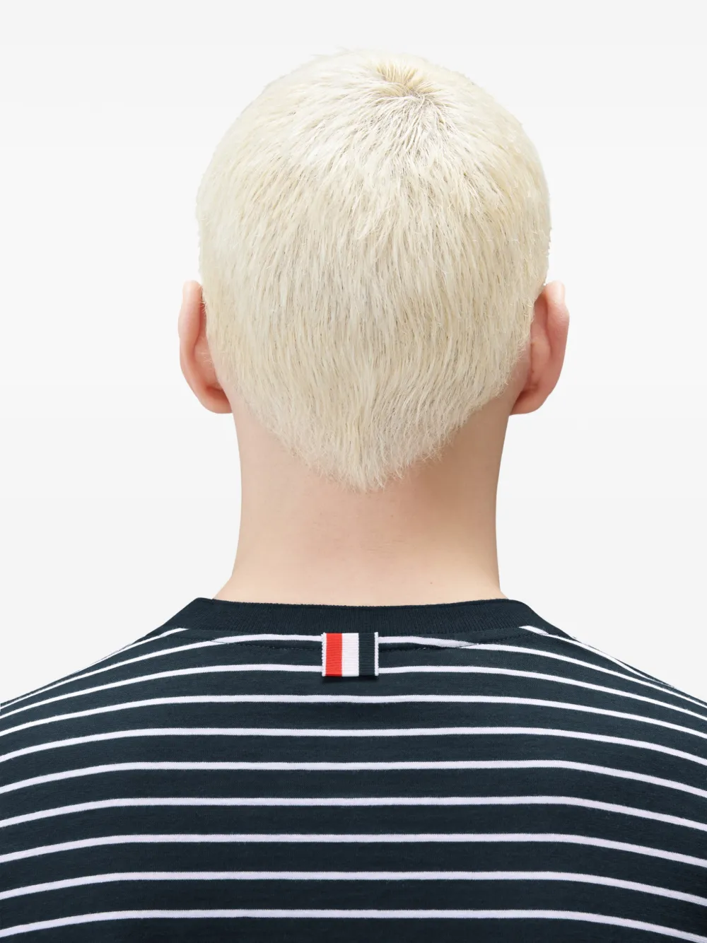 Thom Browne T-shirt met 4 strepen Blauw