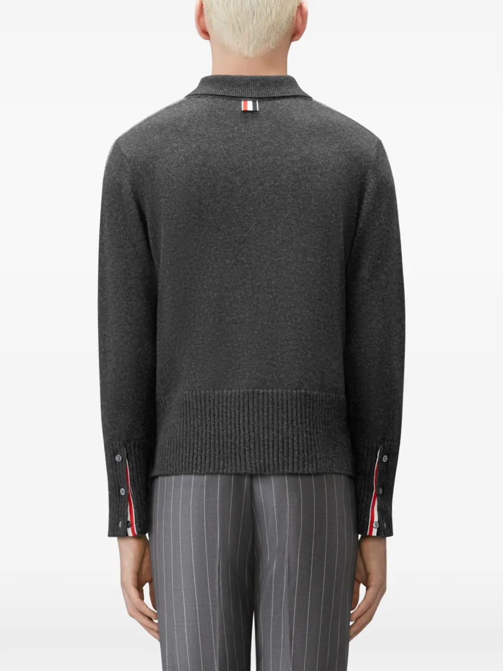 Thom Browne Poloshirt met 4 strepen Grijs