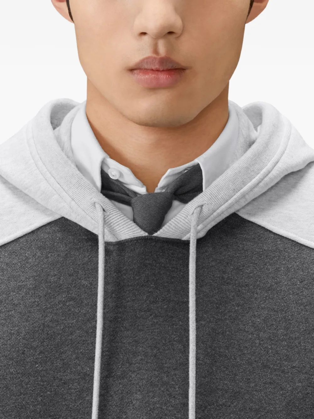 Thom Browne 4-Bar hoodie met colourblocking Grijs