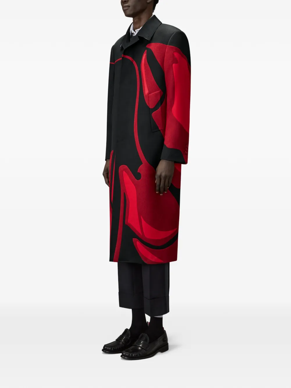 Thom Browne Twill jas met cavalerie-effect Zwart