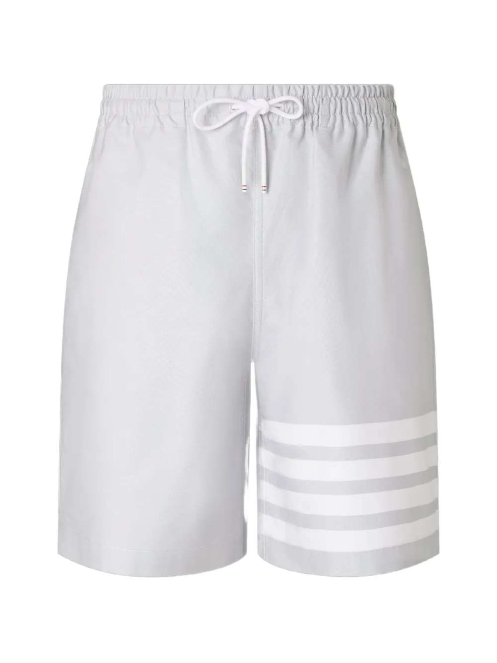 Thom Browne Oxford rugby shorts met vier strepen Grijs