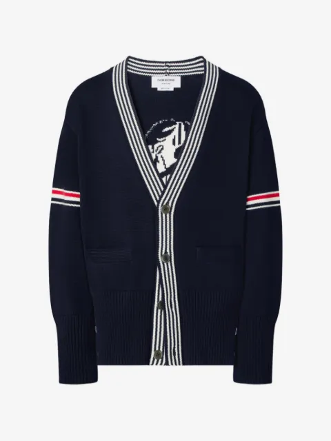 Thom Browne cárdigan con langosta en intarsia