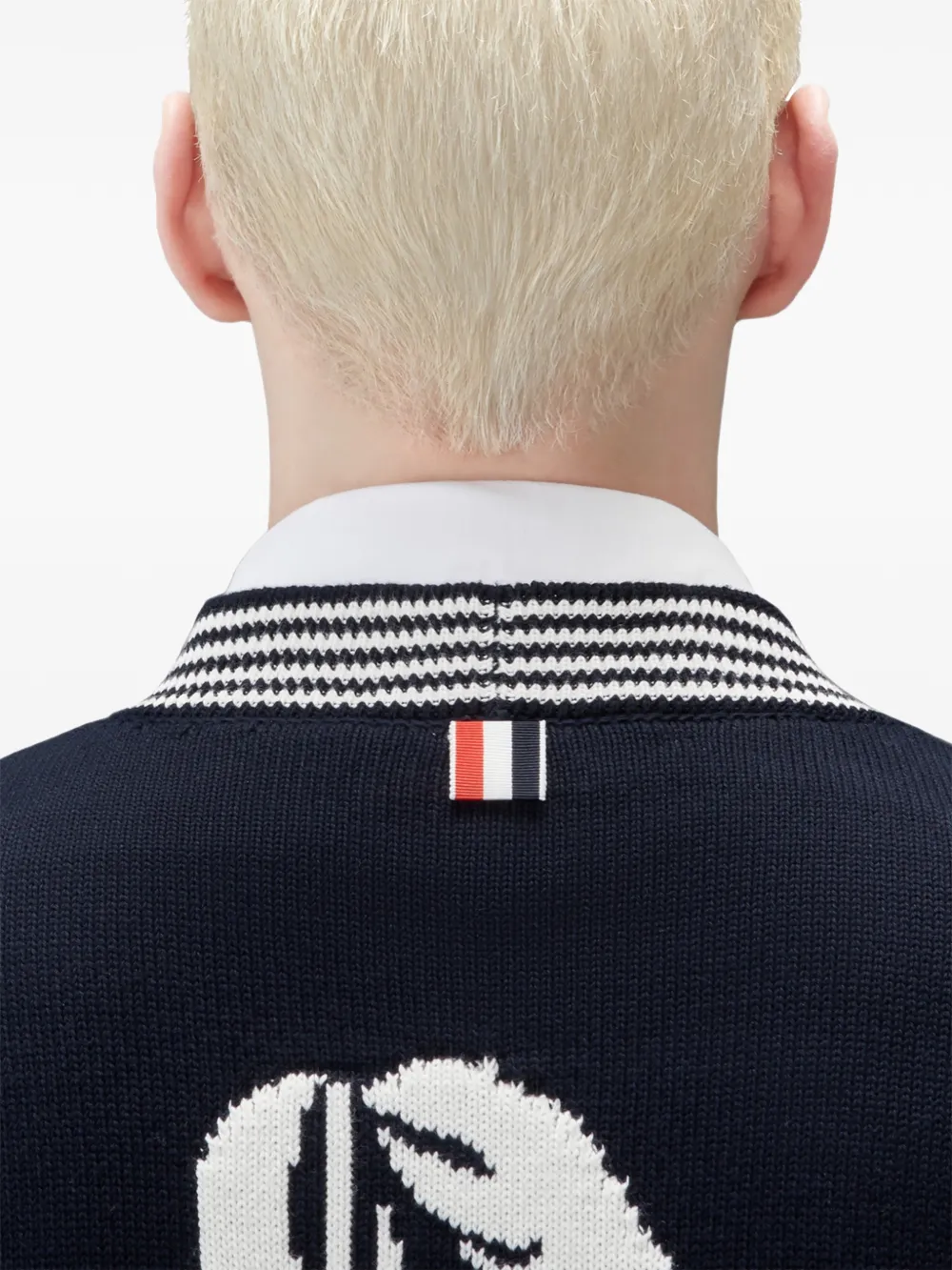Thom Browne Vest met kreeft intarsia Blauw
