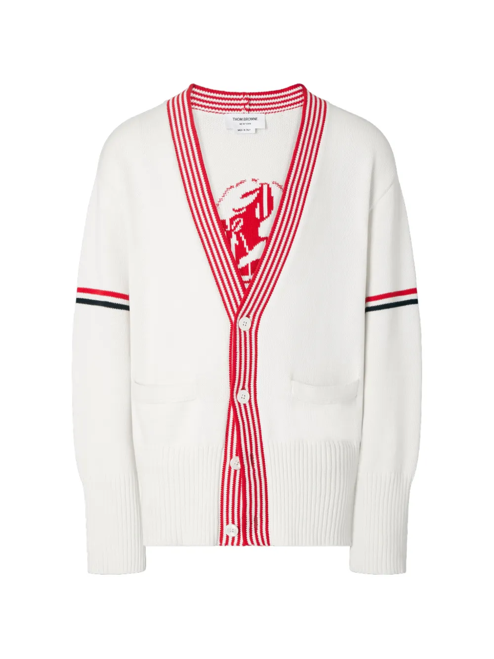 Thom Browne lobster-intarsia cardigan - Blu