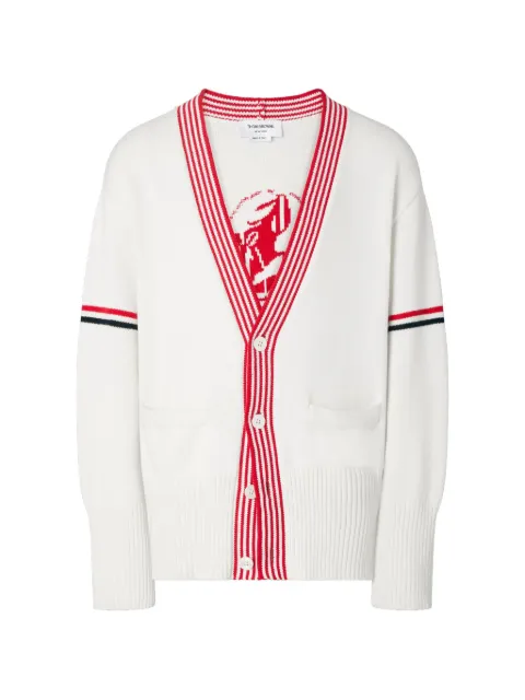 Thom Browne cárdigan con brazalete RWB