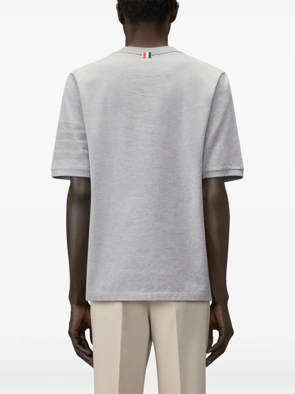 Thom Browne 4-Bar Ottomaans T-shirt Grijs