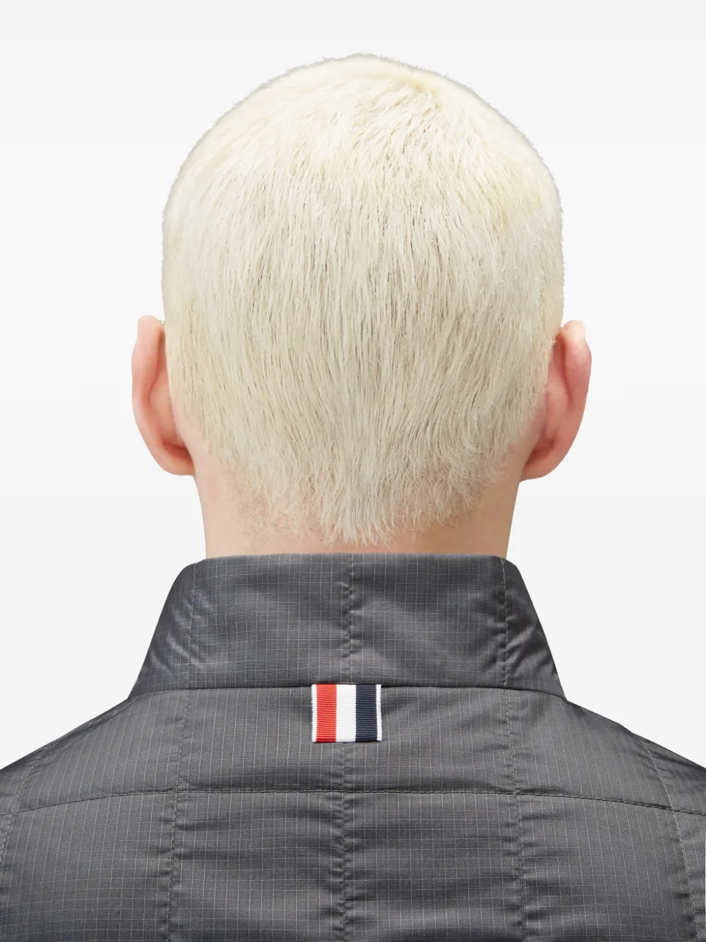 Thom Browne Ripstop gilet met vier strepen Grijs