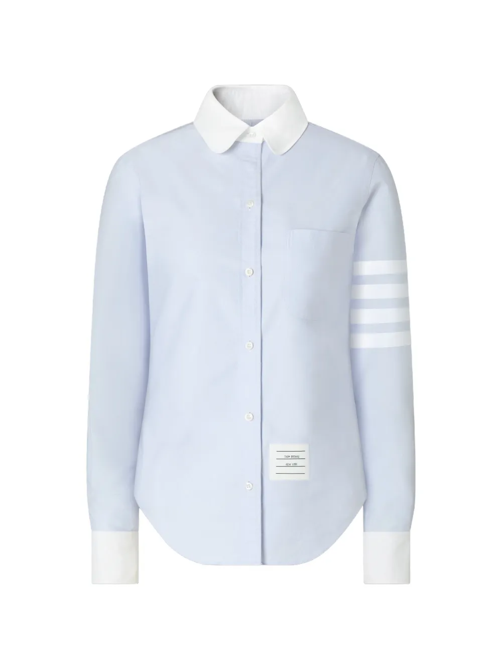 Thom Browne Oxford blouse met 4 strepen Blauw