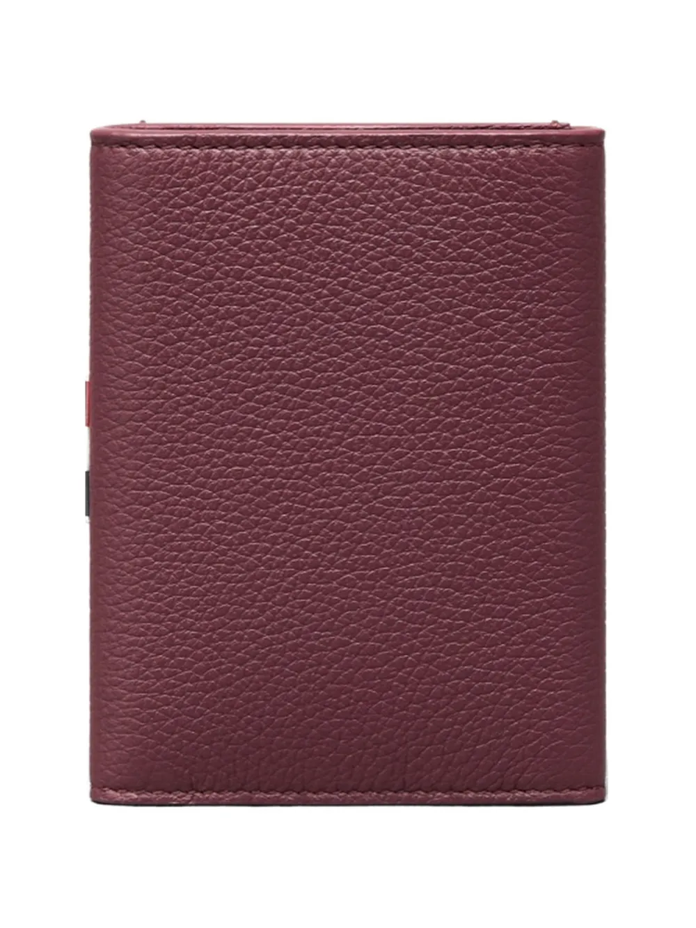 Thom Browne pebble-grain trifold wallet - Rosso