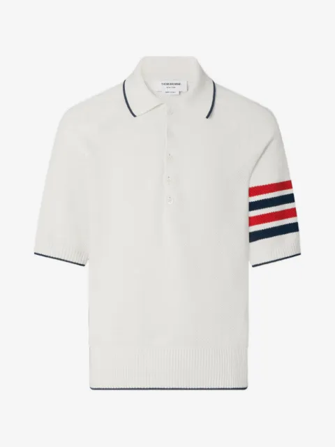 Thom Browne playera tipo polo holgada con motivo 4-Bar