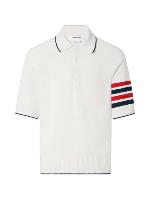 Thom Browne linen cotton 4-bar relaxed fit polo