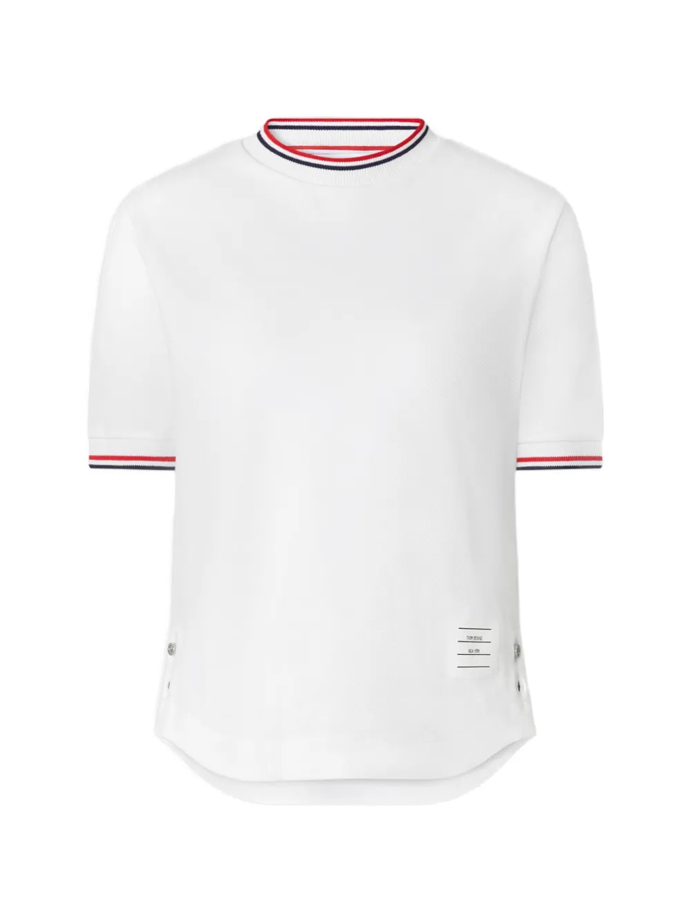 Thom Browne RWB Tipping pique T-shirt - Bianco