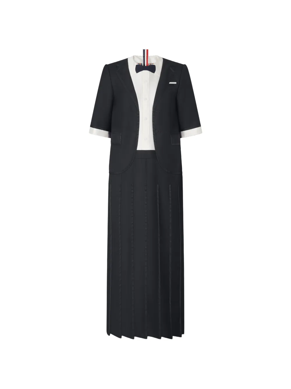 Thom Browne Trompe L'oeil twill midi dress