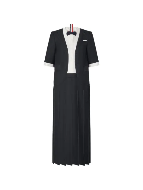 Thom Browne robe mi-longue Trompe L'œil en sergé