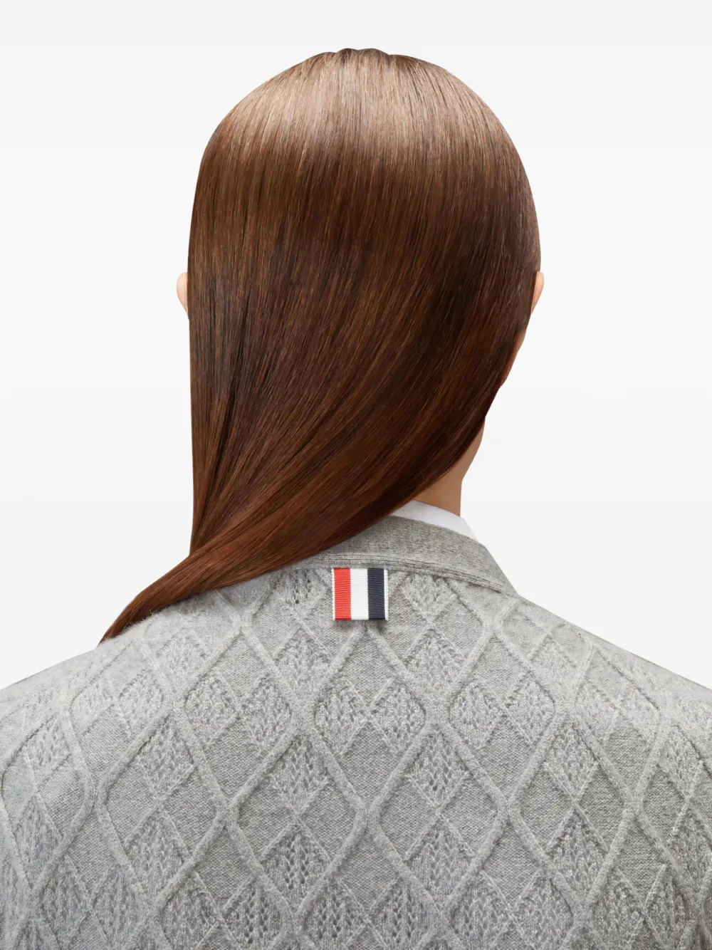 Thom Browne Intarsia vest met argyle patroon Grijs