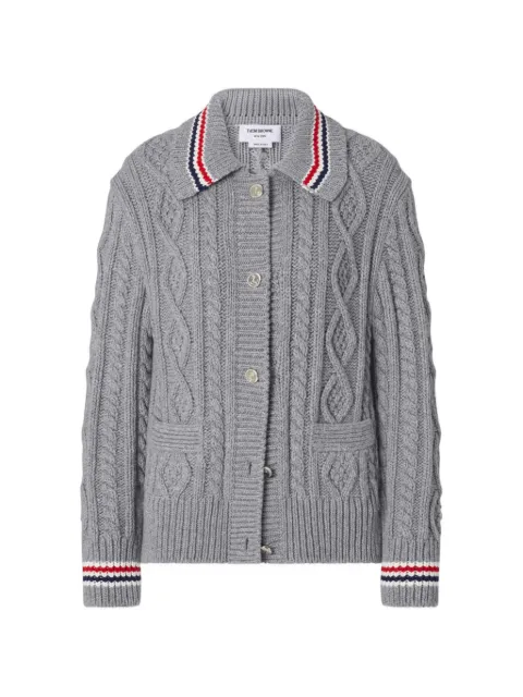 Thom Browne cashmere aran cable cardigan jacket