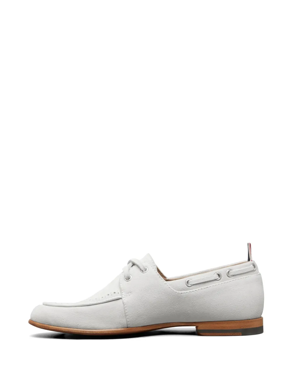 Thom Browne Suède loafers met brogue detail Wit