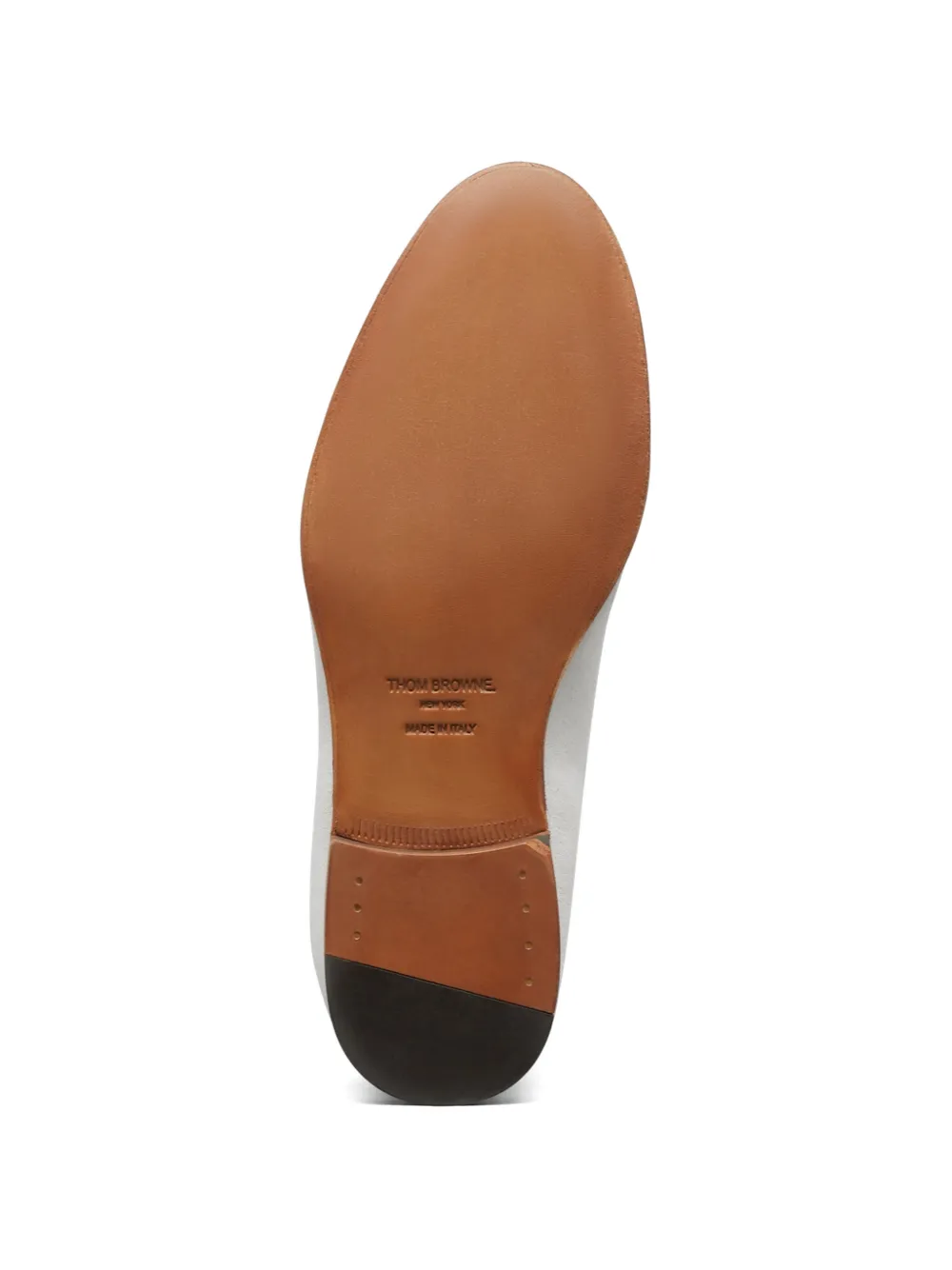 Thom Browne Suède loafers met brogue detail Wit