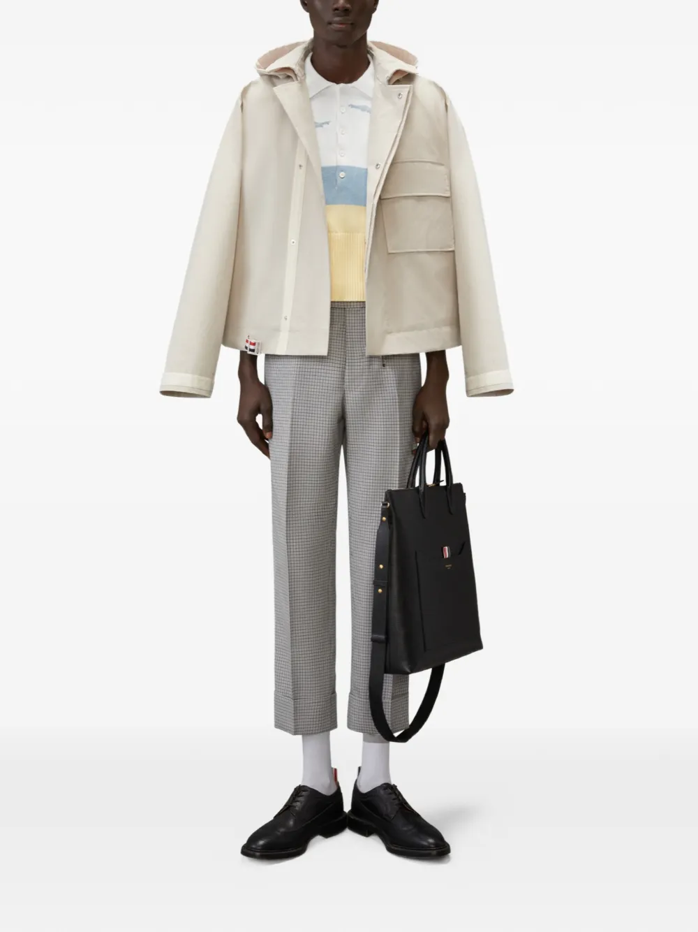 Thom Browne Nantucket scenic jersey poloshirt Wit
