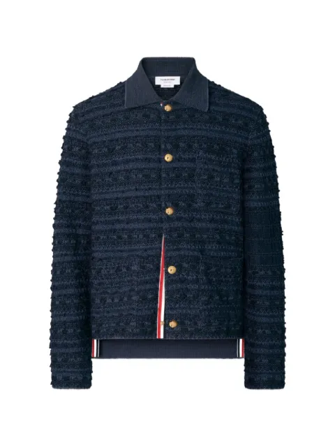 Thom Browne 4-Bar tweed utility shirt jacket