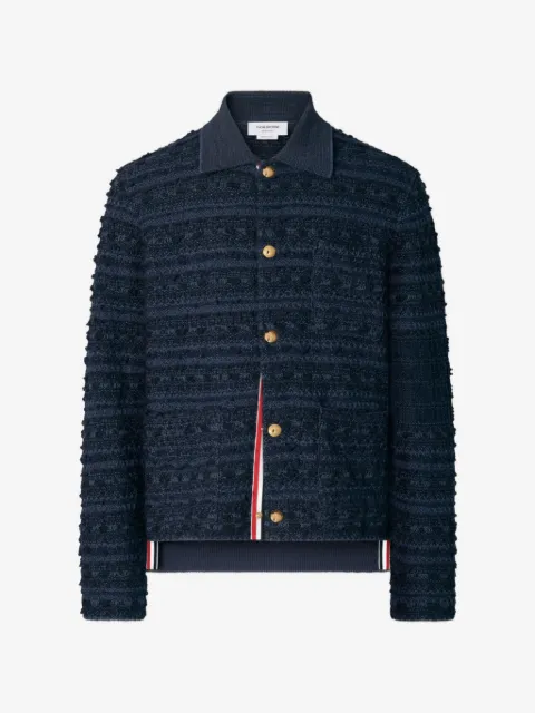Thom Browne 4-Bar tweed utility shirt jacket