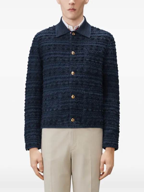 Thom Browne 4BAR ユーティリティジャケット | ブルー | FARFETCH JP
