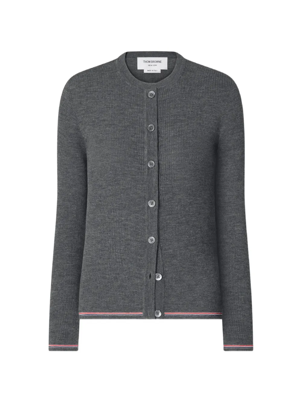 Thom Browne Cardigan con dettaglio cuciture - Grigio