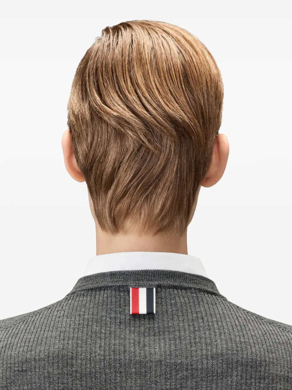 Thom Browne Wollen vest met ribstiksel Grijs